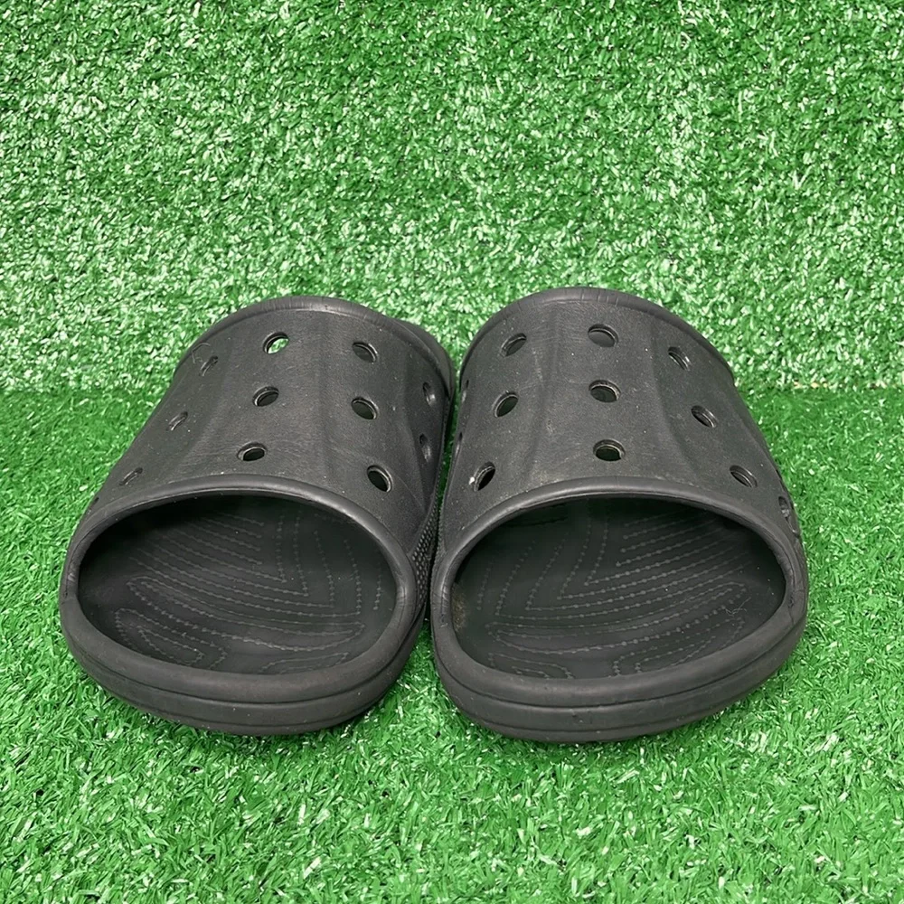 Crocs Baya Relaxed Fit Slides Black Men's Size 12